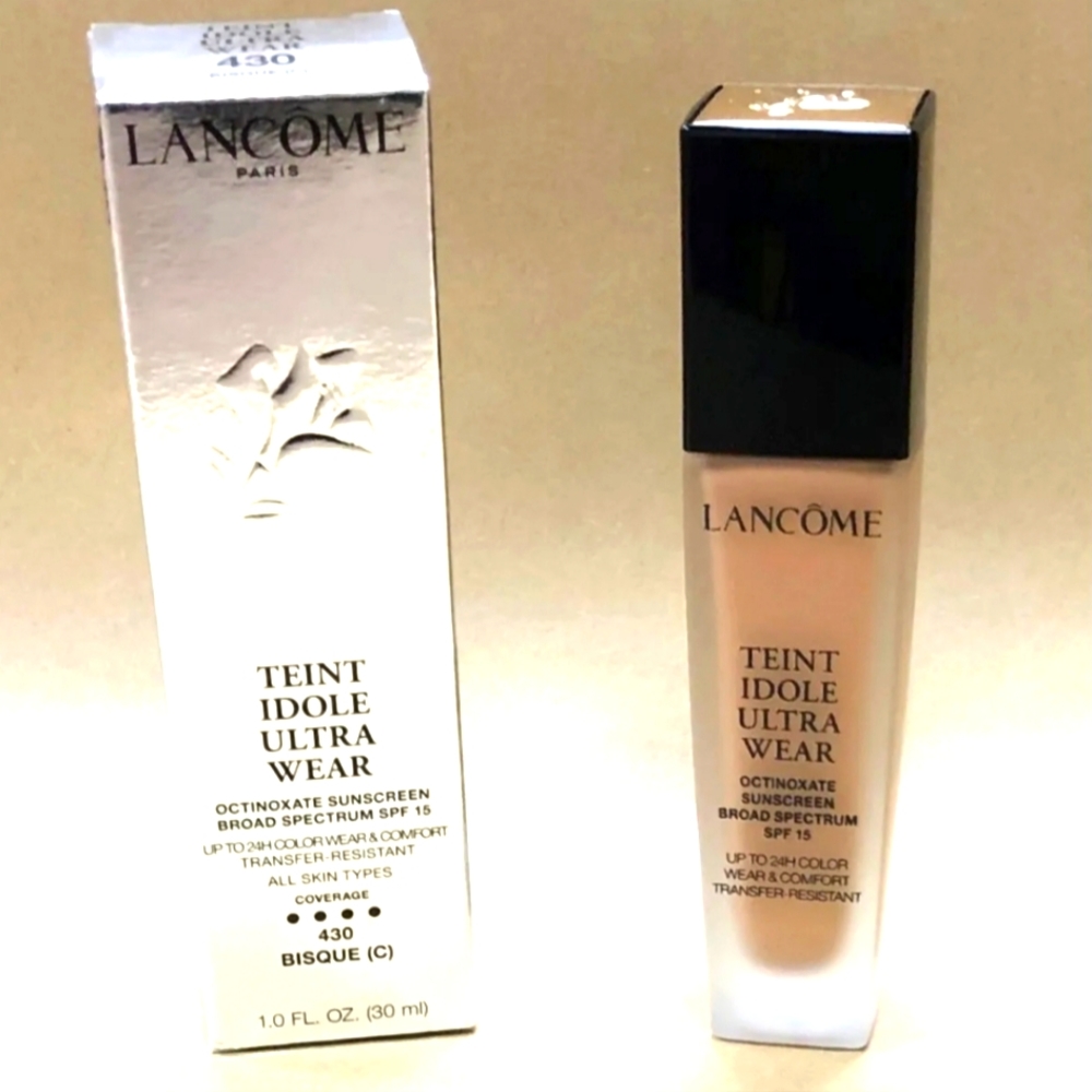 Teint Idole Ultra Wear  All skin types 24hr wear Octinoxate broad spectrum SPF15